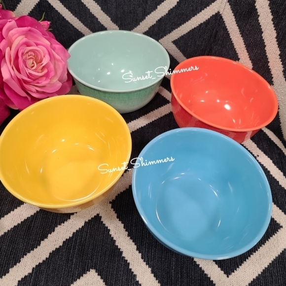 Set 4 Gorgeous Colorful Panama Jack Melamine Soup Salad Cereal Serving Bowl Set - Picture 9 of 9